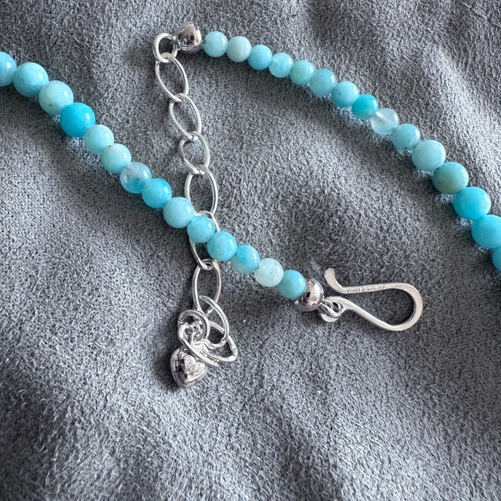 Light Amazonite bead necklace & bracelet set by Jay King - Picture 9 of 16